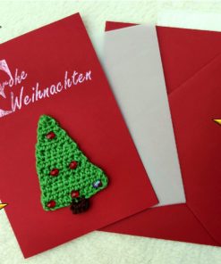 Weihnachtskarte Tannenbaum mit Gutscheinfach