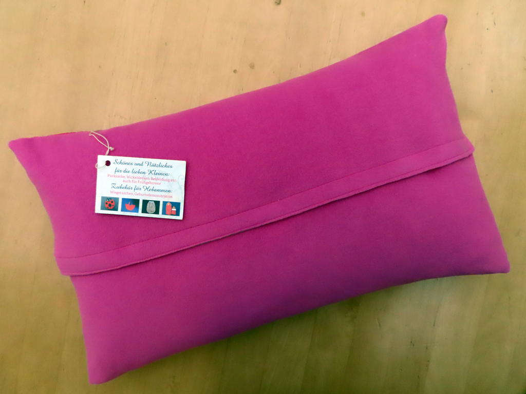 Schutzengelkissen Mädchen 30 x 50 cm mit Namen, Klettverschluss – Bild 3