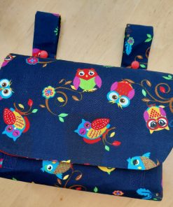 Fahrrad Lenkertasche mit Klappe – Motiv Eulen