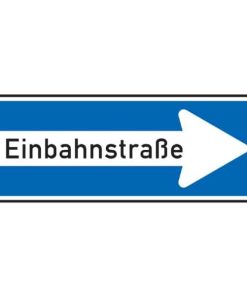 Einbahnstraße rechtsweisend – VZ nach StVO